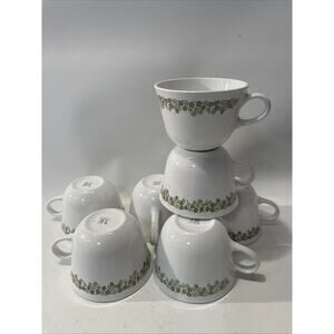 Vintage Corelle Spring Blossom/Crazy Daisy Green Coffee/Tea Cup